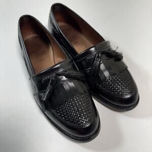 Allen Edmonds Cody Black Leather Braided Tassel Kiltie Loafers Shoe Size 10 D